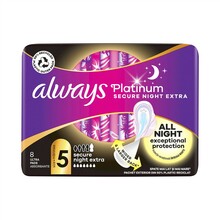 Hügieenisidemed Always Platinum Secure Night Extra, 8 tk