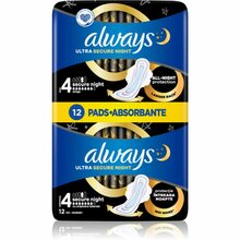 Hügieenisidemed Always Ultra Secure Night, 12 tk