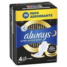 Hügieenisidemed Always Ultra Secure Night Size 4, 36 tk