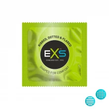 Kondoomid EXS Ribbed Dotted Flared, 100 tk