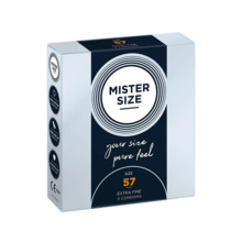 Kondoomid Mister Size Pure Feel 57 mm, 3 tk