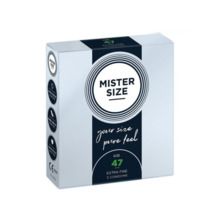 Kondoomid Mister Size Pure Feel 47 mm, 3 tk