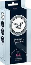 Kondoomid Mister Size Pure Feel 64 mm, 10 tk