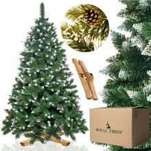 Kunstlik jõulupuu Springos CT0192, 240 cm, Premium Royal Trees Snowy teemantmänd koonustega