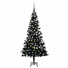 Kunstkuusk ehetega, must, 150 cm, PVC