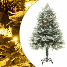 Jõulukuusk LED tulede ja männikäbidega, roheline, 150 cm