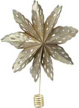Kuusetipp Christmas Decoration, täht, 30 cm, kuldne paber
