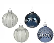 Jõuluehe Decoris Shiny, sinine/valge