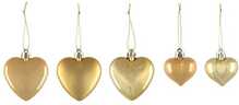 Jõuluehted Winteria Heart, kuldsed, 16 tk