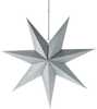 Dekoratiivne rippuv paberist jõulutäht Christmas Decoration, 75 cm, hõbe