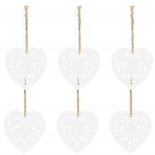 Kuuseehted Springos CA0766, puidust, valged, 7 cm, 6 tk