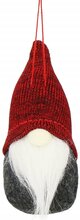 Jõulukaunistus Springos CA0667, valge/punane/hall, 10 cm, tekstiil