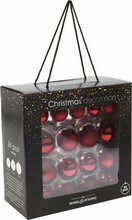 Kuuseehted Pieces XMAS BALLS, punased, 34 tk