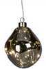 Jõuluehe Christmas Decoration GLASS Drop LED BABY, hõbe, 10 cm, 1 tk
