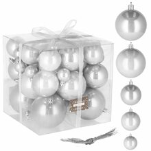 Jõulukuuseehted Springos CA0144, hõbedased, 4-8 cm, 37 tk