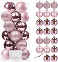 Jõuluehete komplekt Springos CA0098, roosa, 4 cm, 20 tk