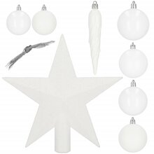 Jõuluehted Springos CA1143, valged, 5-8 cm, 33 tk