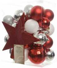 Kuuseehted Decoris Rojo/Blanco, erinevad värvid, 33 tk
