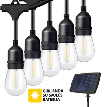 Päikesepaneeliga õue valguskett Tonro Drop, LED