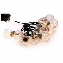 LED valguskett DecoKing Ruffi Crystal Ball, 2.3 m, valge