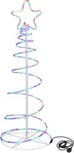 Jõulukaunistus Springos, kuusepuu, 192 LED, 135 cm, valge/värviline