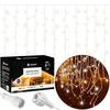 LED valguskardin Springos CL0531, 20 m, soe valge