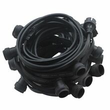 Välipirnivanik Thorgeon ILLU, 20 m, 40 x E27 pesaga, must, IP44