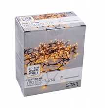LED valguskett Star Trading, 180 LED, 3,6 m, kuldne