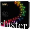 Nutikas LED jõuluklaster Twinkly Cluster Smart LED 400 RGB, 6 m, must/roheline juhe