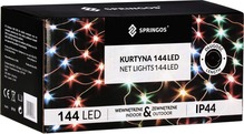 LED valguskardin Springos CL4111, 144 LED, 2 x 2 m, mitmevärviline