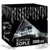 LED jõulukardin Springos CL0330, 12 m, külm valge