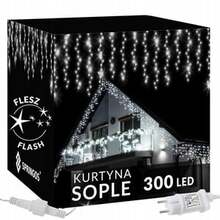 LED jõulukardin Springos CL0330, 12 m, külm valge