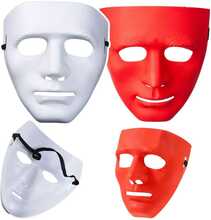 Karnavalimask Lean Toys Mask Anonymous Carnival Halloween, valge/punane