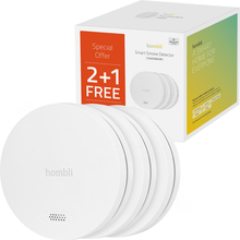 Suitsuandur Hombli Smart Smoke Detector, valge, 2+1 komplekt