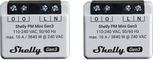 Kontrollerite komplekt Shelly PM Mini Gen3, 2 tk, WiFi/Bluetooth, hall