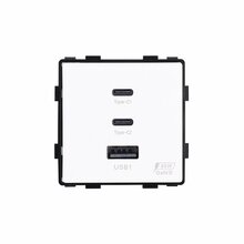 Pistikupesa Feelspot 47-00238, kiirlaadimine, 65W, USB+C+C, valge