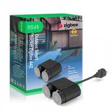 Nutikas pistikupesa Nous A4Z, Zigbee, välis, 2 kanalit, 16A, IP44