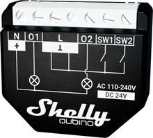 Nutikas 2-kanaliline relee Shelly Qubino Wave2PM, Z-Wave