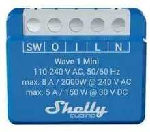 Nutikas lüliti Shelly Qubino Wave 1 Mini LR, Z-Wave, sinine