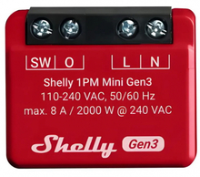 Nutikas kontroller Shelly 1PM Mini Gen3