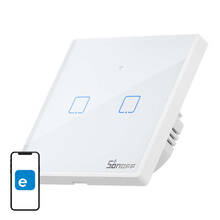 Nutikas valguslüliti Sonoff T2EU2C-TX, Wi-Fi + RF 433, 2 nuppu