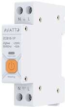 Nutikas relee Avatto ZWCB16 DIN-liistule, 230Vac, 16A, ZigBee, energiamõõtmisfunktsiooniga