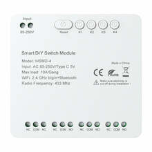 Nutikas lüliti moodul Avatto WSMD-4 250V