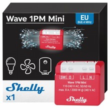 Nutikas Z-Wave relee Shelly Wave 1PM Mini LR