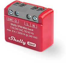 Nutikas lüliti Shelly 1PM Mini Gen4, 1 kanal, 8A, WiFi, Bluetooth, Zigbee, Matter