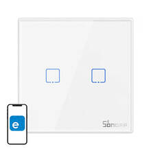Nutikas juhtmevaba seinalüliti Sonoff T2EU2C-RF 433MHz (2 kanalit)