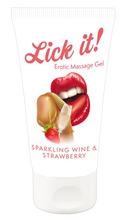 Massažigeel Lick It Wine-Strawberry, 50 ml