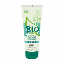Hot Bio 2in1 massaaži- ja libestusgeel, 200 ml