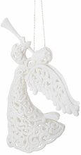 Jõulukaunistus Springos Angel valge, 16,5 cm