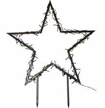 Valgustusega jõulukaunistus Spiky Star Trading, must